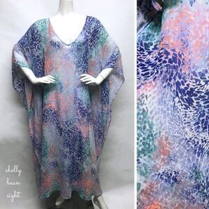 CATALINA Swim Suit Cover Up Caftan Maxi L XL 12 14